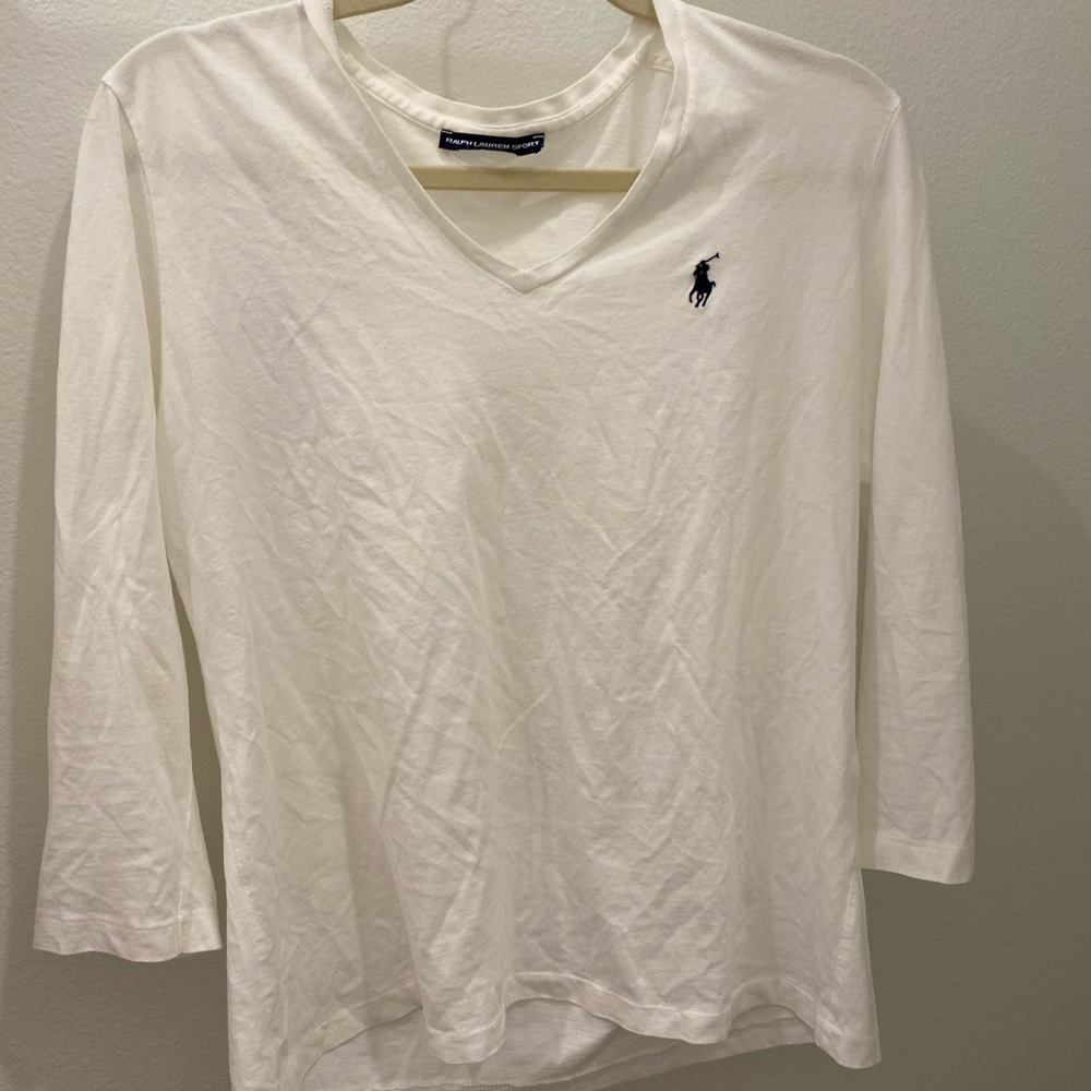White long sleeve Ralph Lauren top